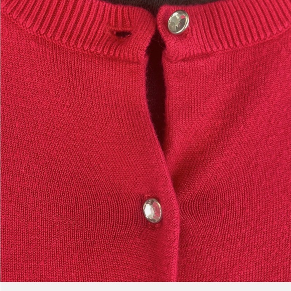 Express Pink Button Up Sweater Cardigan Top, Jewel Buttons, Size Medium - Picture 6 of 16
